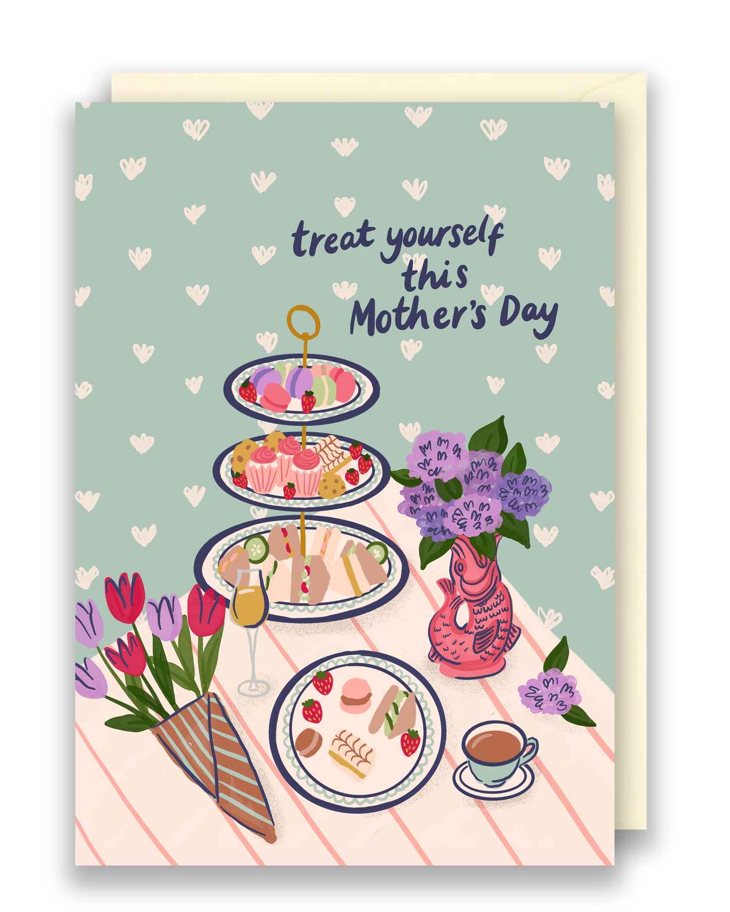 Greeting Card | Happy Mother's Day | Blue Tea Table