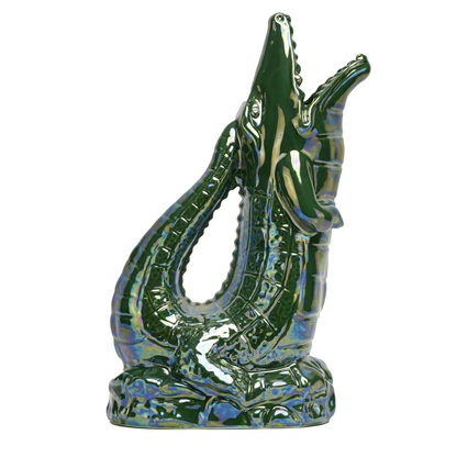 Krokigluck Karaffe | Dunkelgrün schimmernd