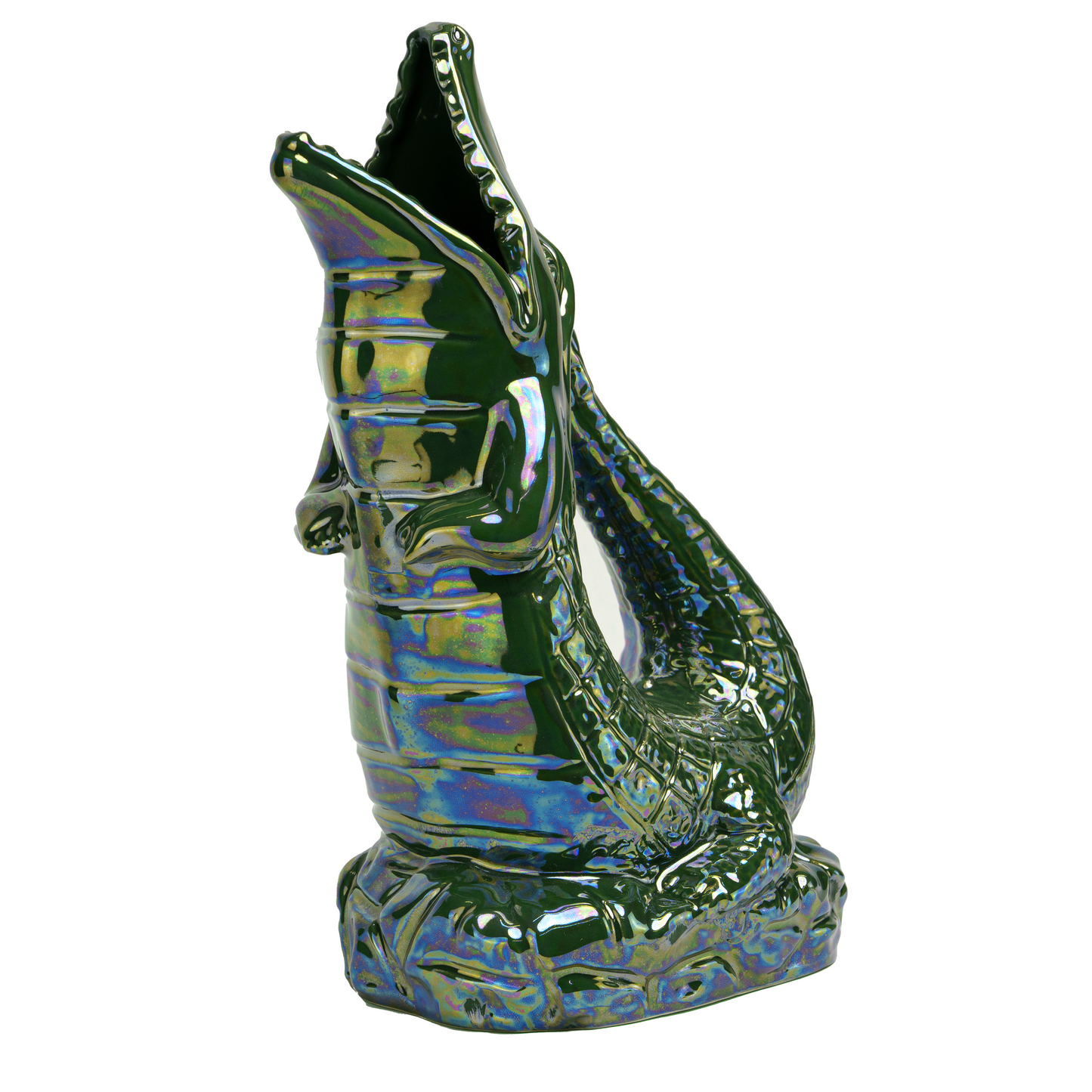 Krokigluck Karaffe | Dunkelgrün schimmernd