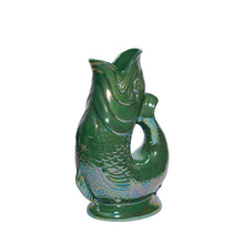 Load image into Gallery viewer, Green Lustre Dunkelgrün Lustre Gluggle Jug Vase