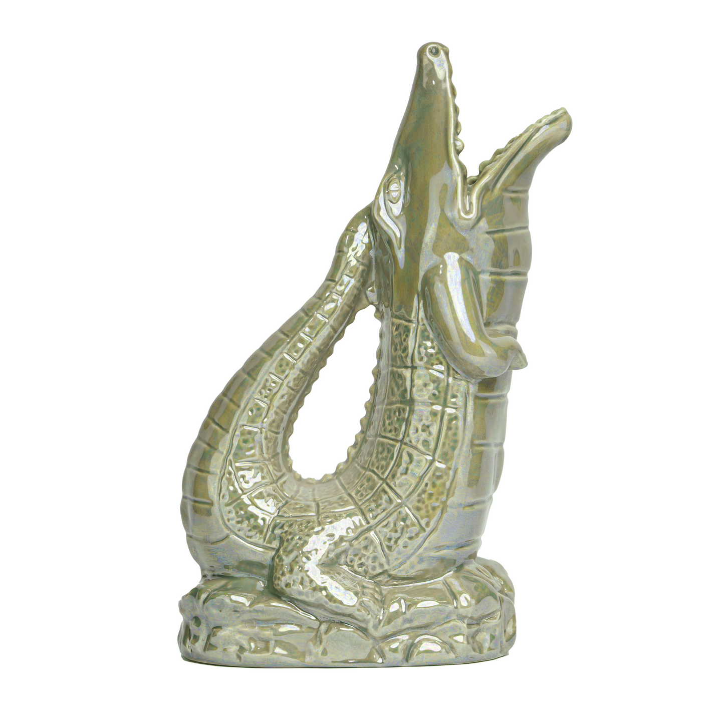 Krokigluck Karaffe | Salbeigrün schimmernd