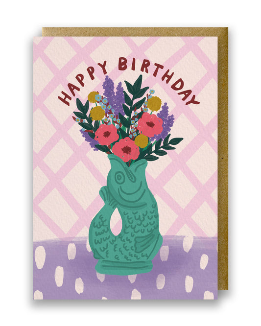 Aufklappbare Grußkarte | Happy Birthday | Grün