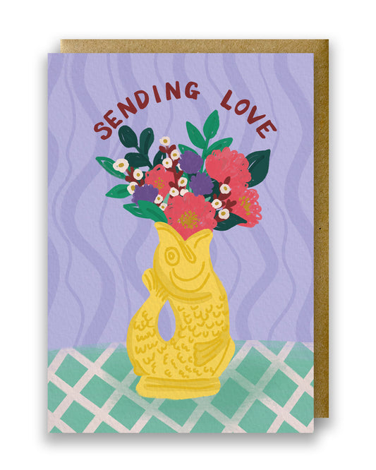 Aufklappbare Grußkarte | Sending Love