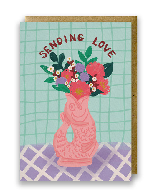 Aufklappbare Grußkarte | Sending Love