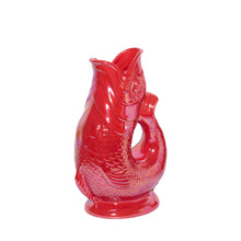 Load image into Gallery viewer, Rot glänzend Gluckigluck Gluggle Jug Original Fischkrug